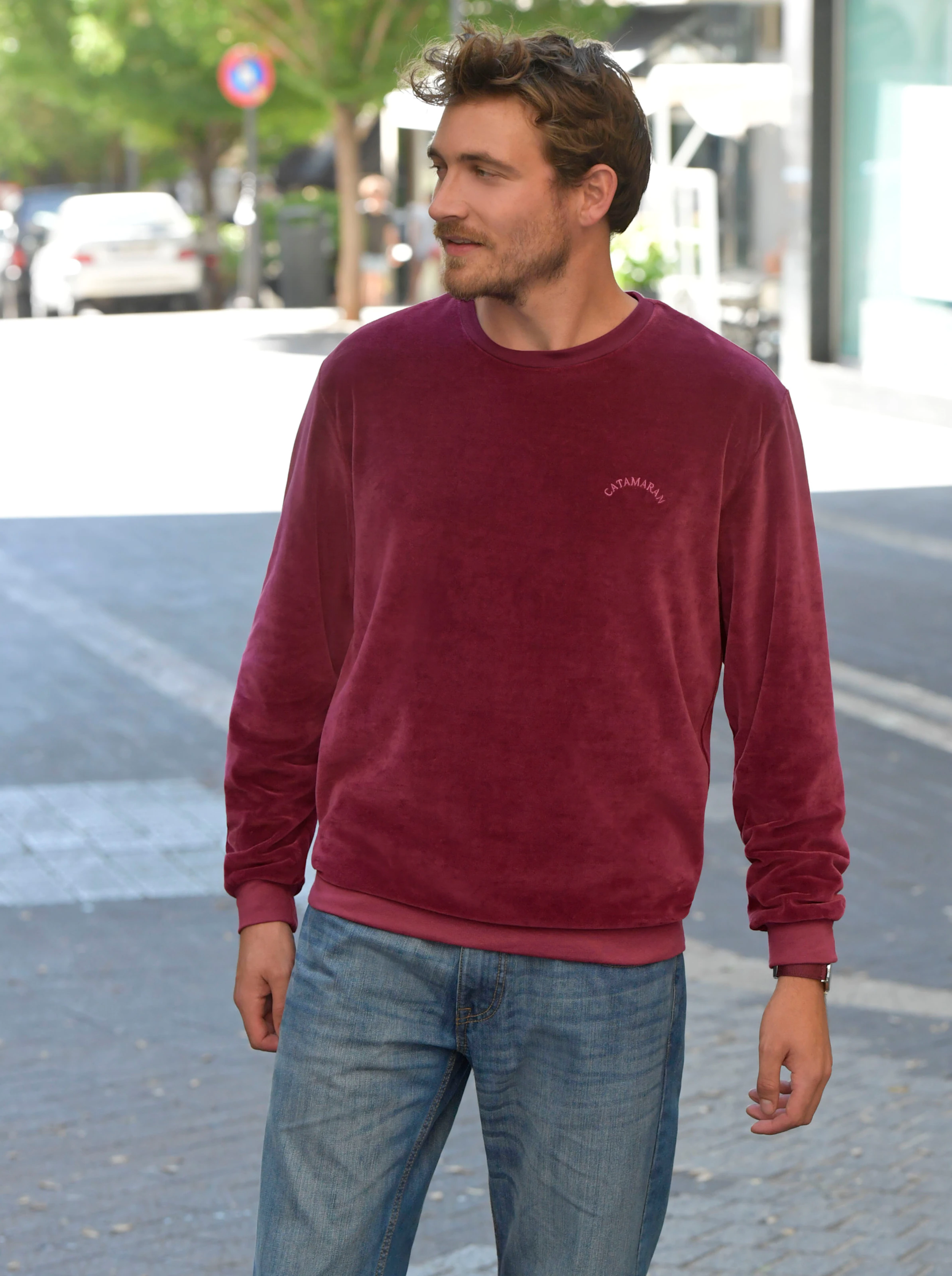 Catamaran Nicki-Pullover in aubergine