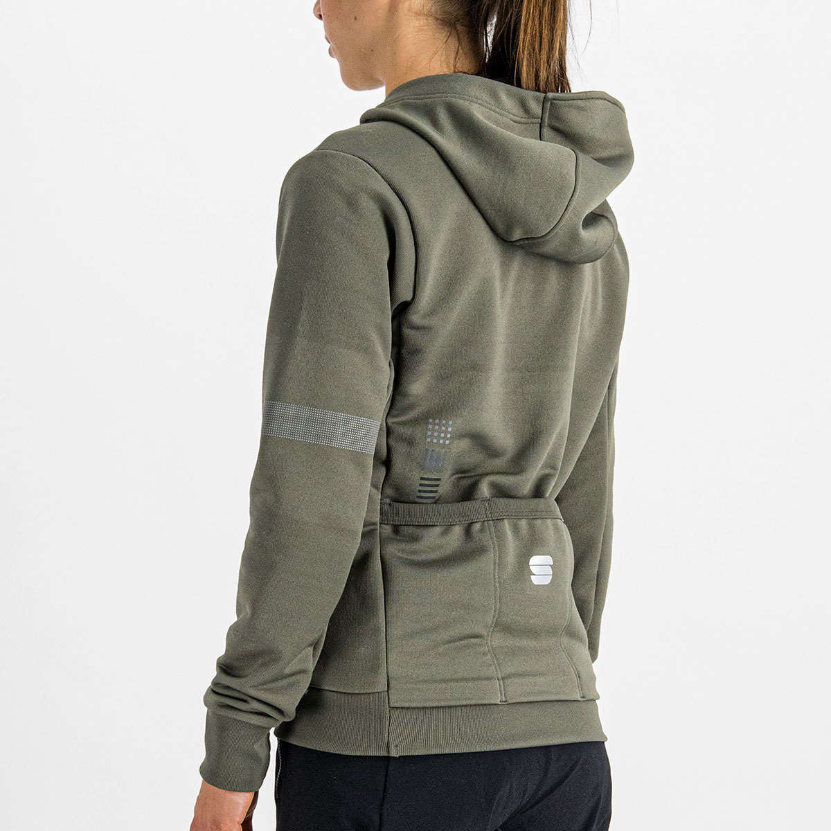Sportful Giara Hoodie Fietsshirt Lange Mouwen Groen Dames