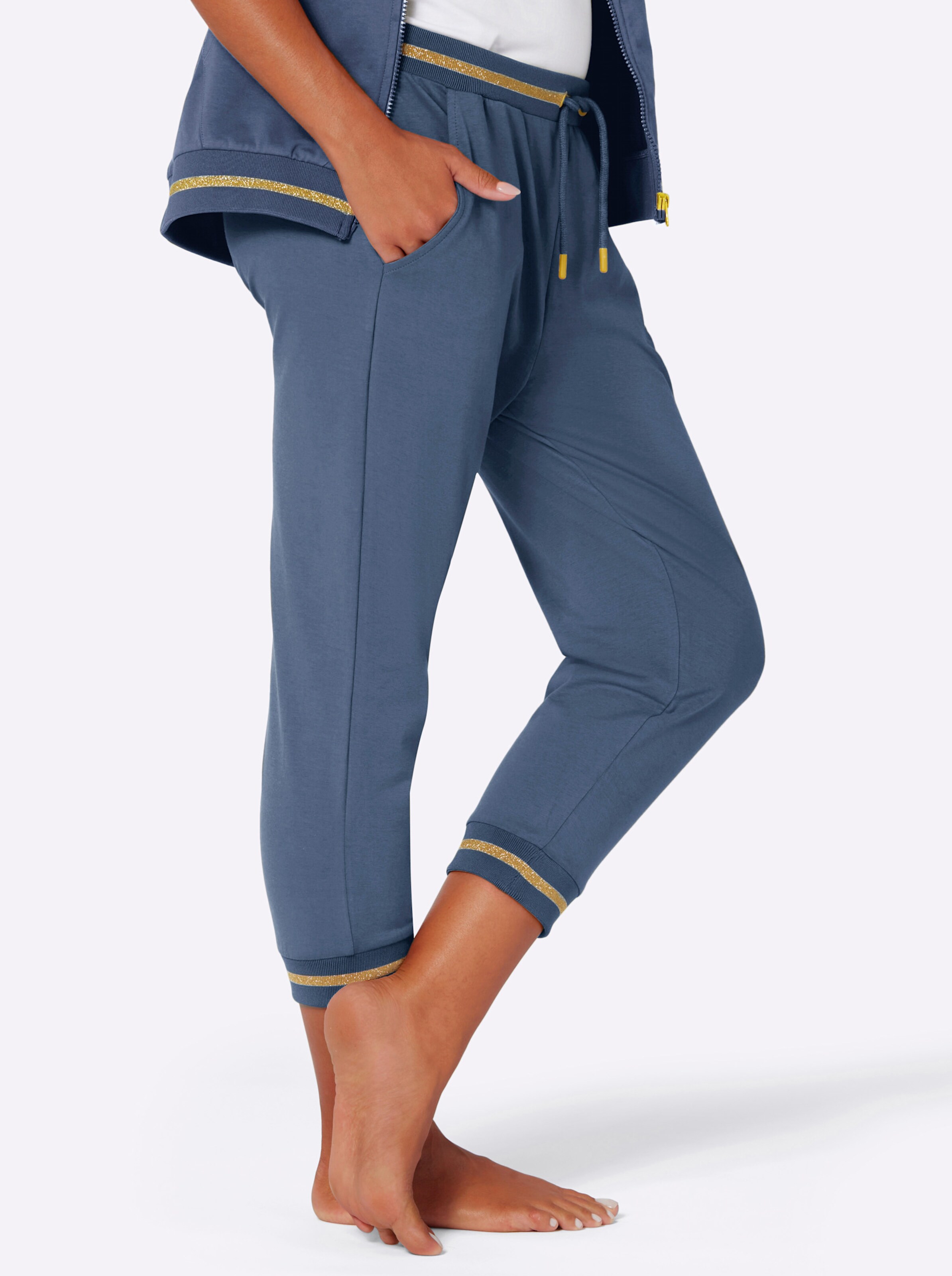 feel good Hose 3/4-lang in rauchblau