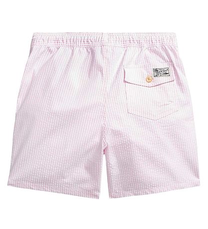 Polo Ralph Lauren Badeshorts - Classics II - Roesa/Weiß gestreif