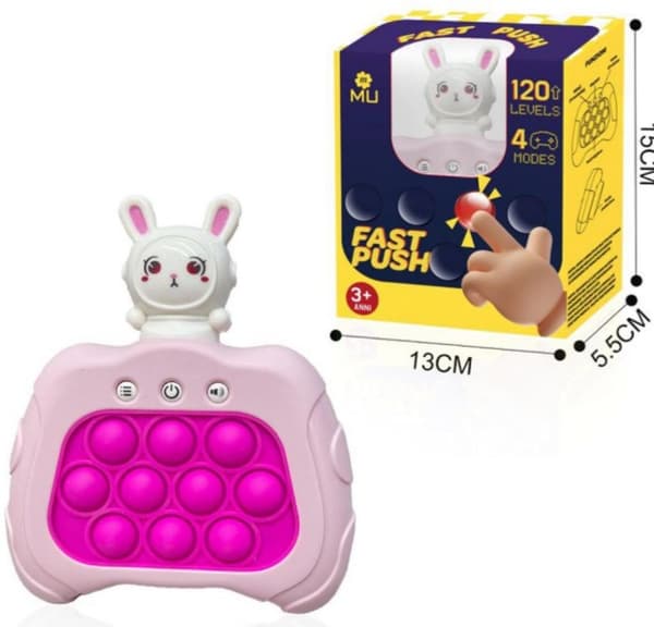 Rabbit Pop It Game - Pop It Pro Light Up Game Quick Push Fidget Spill