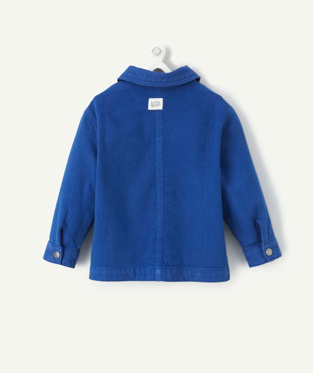 VESTE BÉBÉ GARÇON EN COTON BLEU ÉLECTRIQUE