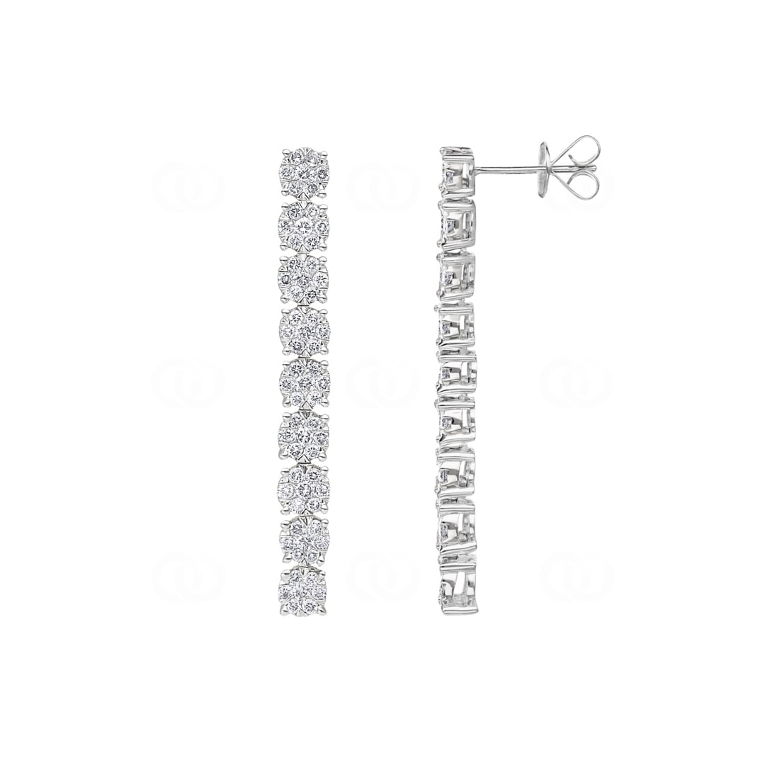 1.75 Karat Diamantohrhänger 750/18 K Weissgold 41.5mm