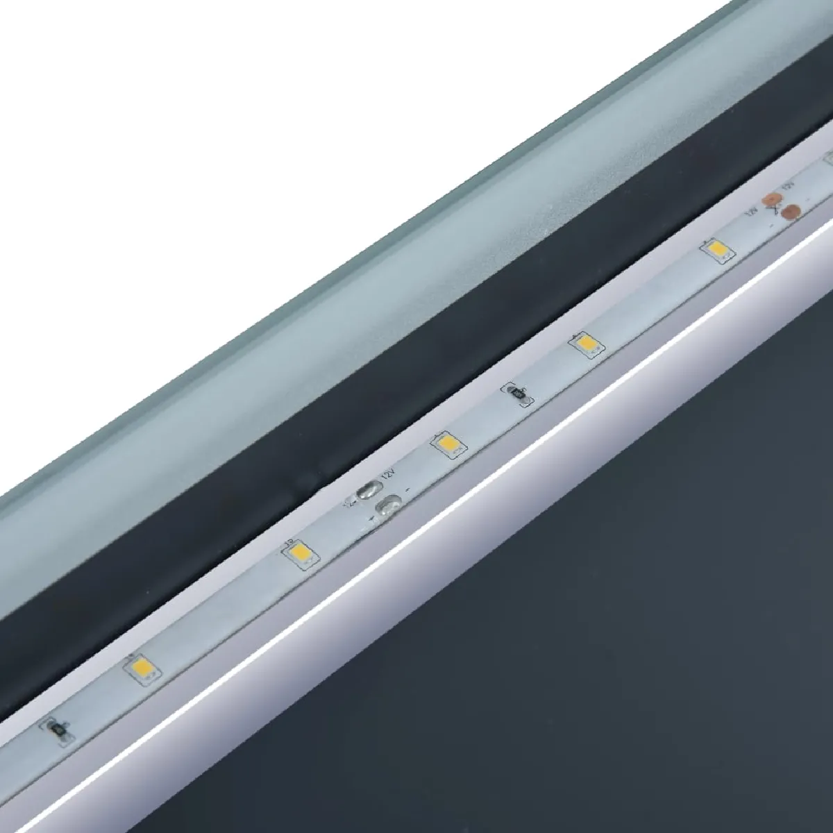 Decoshop26 Miroir LED salle de bain - Argenté - 100 x 60 cm