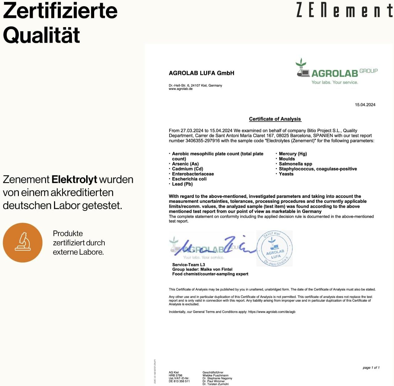 Zenement Elektrolyt Kapseln