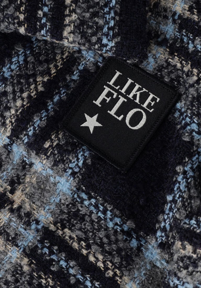 LIKE FLO blauwe like flo gewatteerde jas f207-5216