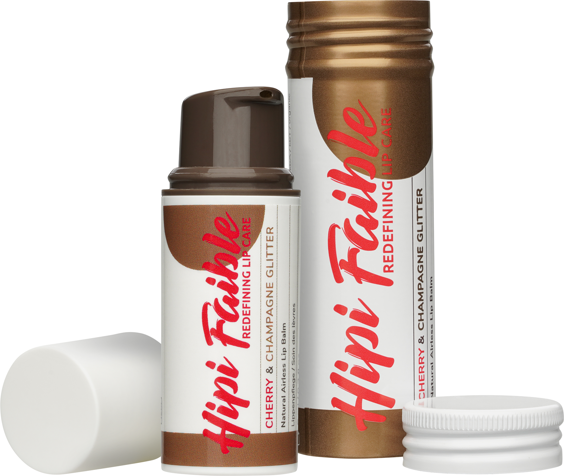 Hipi Faible  Lip Balm mit Farbe, Cherry&Champagne Glitter (6 ml)