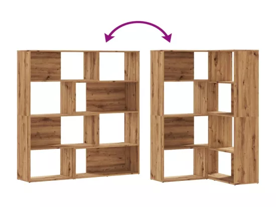 Bibliothèque d'angle 4 niveaux chêne artisanal bois ingénierie
