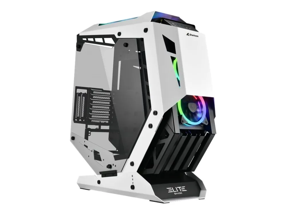 Sharkoon Elite Shark CA700 - Mid tower - ATX - sidepanel med vindue (hærdet glas) - ingen strømforsyning - USB/Lyd