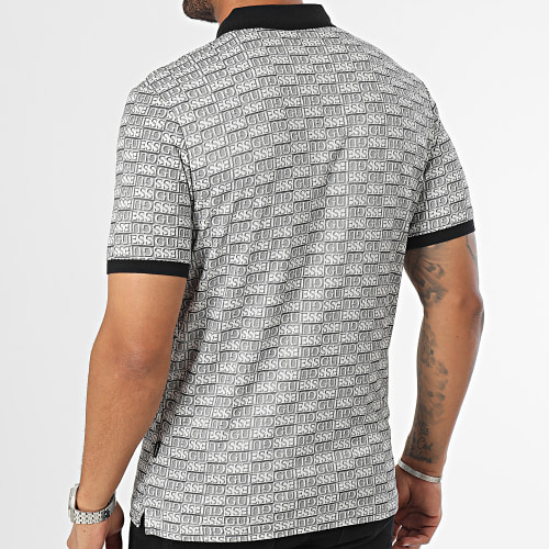 Polo Manches Courtes M3BP13-KBV80 Gris Blanc