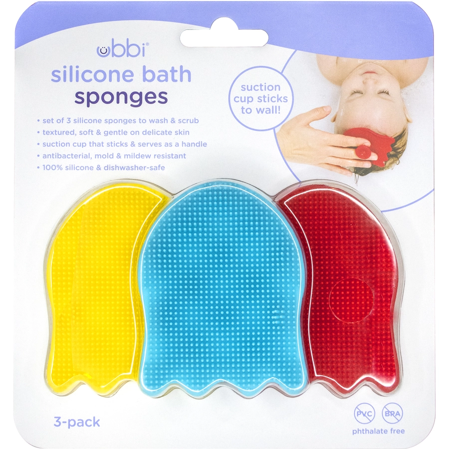 ubbi® Badeschwämme Silikon, 3 Stück