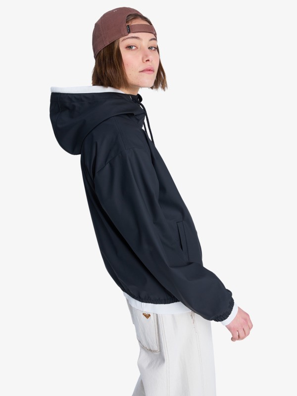 Wait For Me Light Veste imperméable à capuche Noir Femme