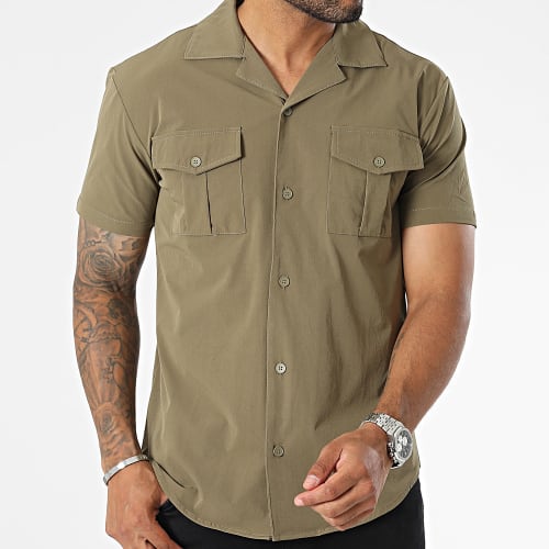 Chemise Manches Courtes Vert Kaki