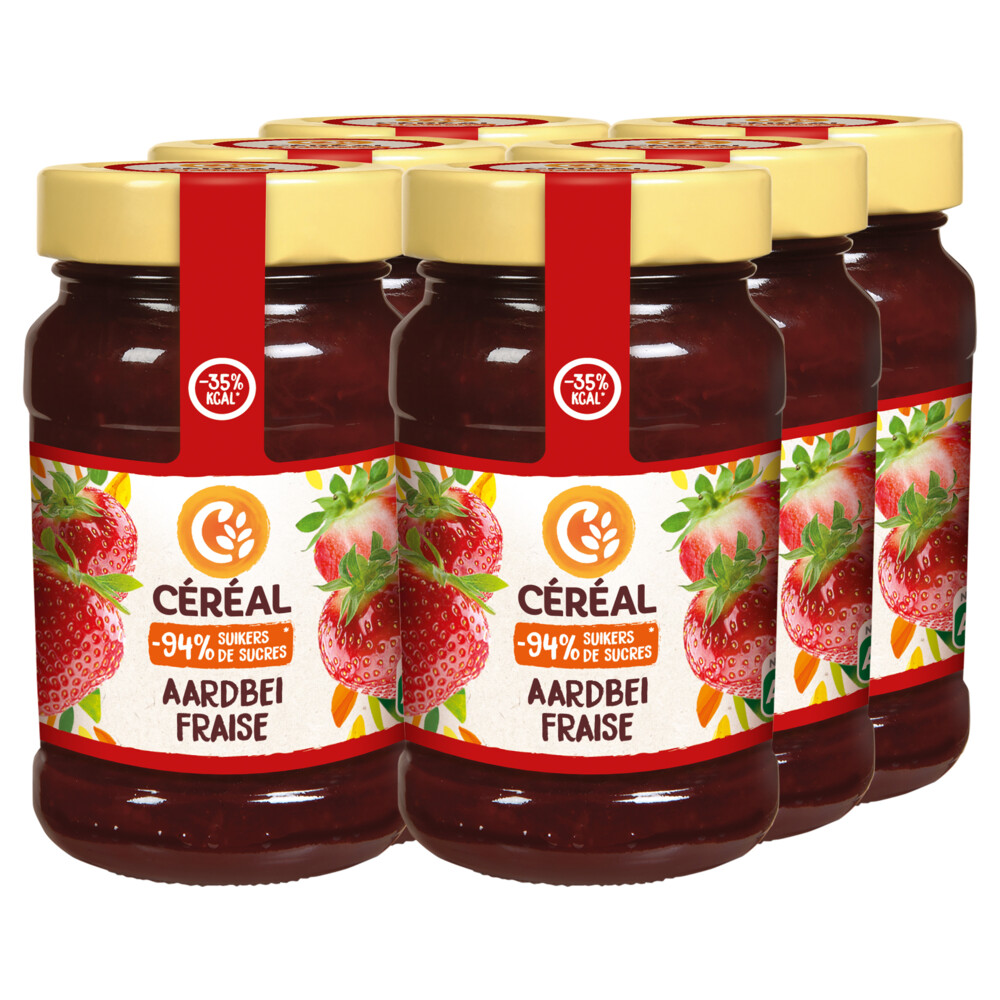 6x Céréal Jam Aardbeien270 gr