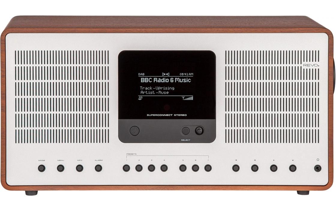 DAB+ Radio Superconnect Stereo Weiss<br>Hybrid-Multifunktionsradio mit OLED-Display, WLAN und Bluetooth