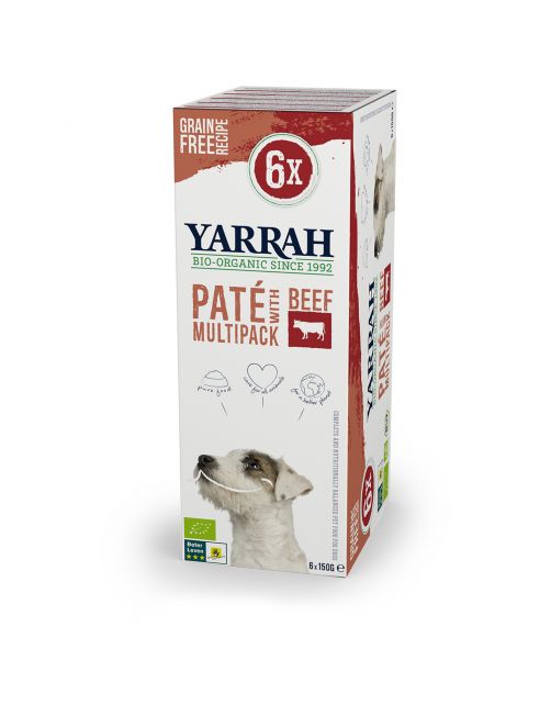 Yarrah Bio Hondenvoer Alu Pate Graanvrij 6x150 g - Hondenvoer