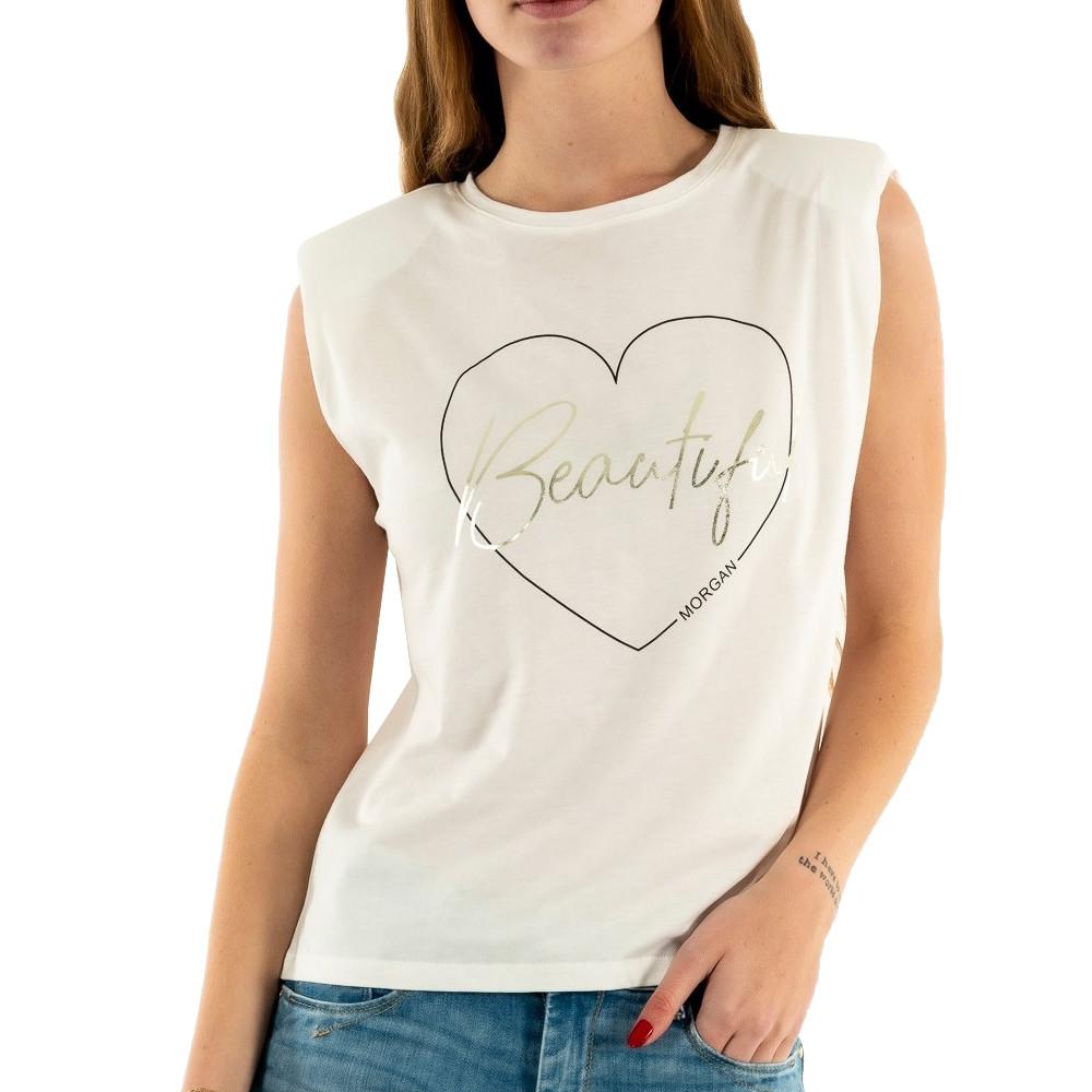 Morgan T-shirt Blanc Femme Morgan DFUL