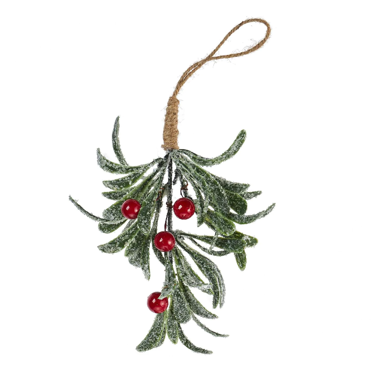 Mistelzweig, Beeren/rot, hängend, 22 cm