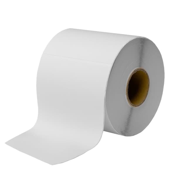 Adresseetiketter for pakker for termoprinter 100x150mm rull 500stk hvit