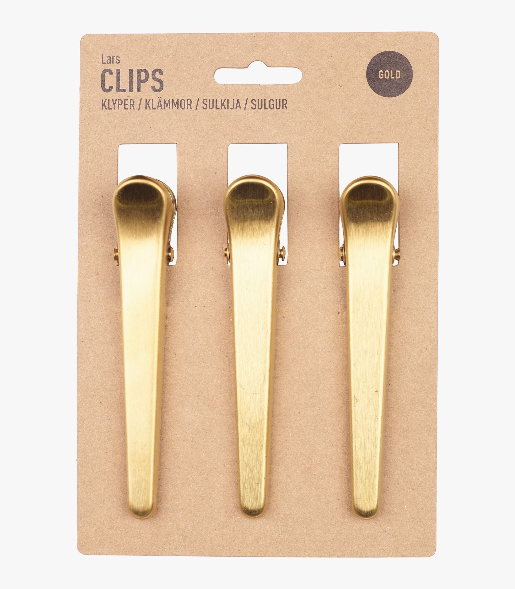 Lang klype 3 pk gull - 11,5x2,3 cm