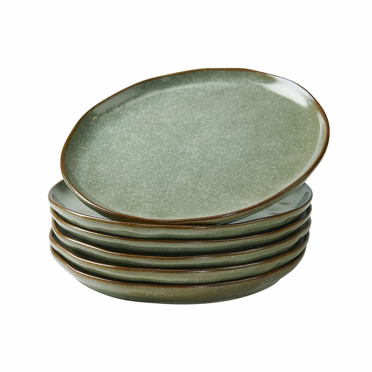 Dessertteller 6er Set Biarré türkis/braun
