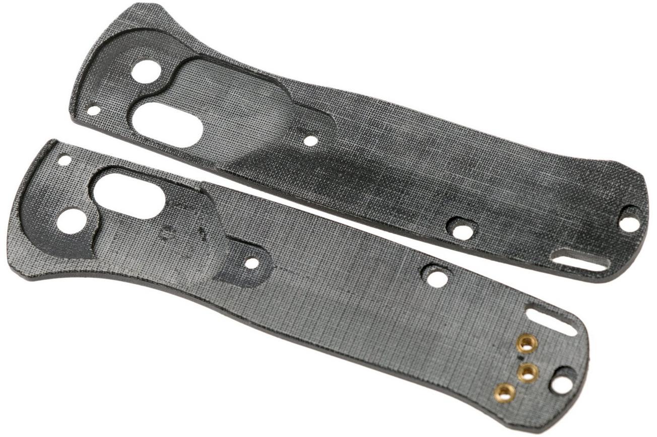 Flytanium Benchmade Mini-Bugout Scales Crossfade, black linen micarta