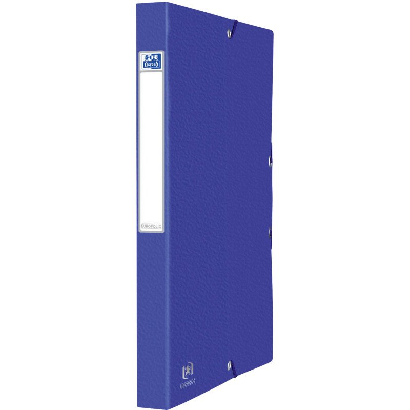 Chemise box carte EUROFOLIO+ Oxford 24 x 32 cm dos 2,5 cm couleurs assorties