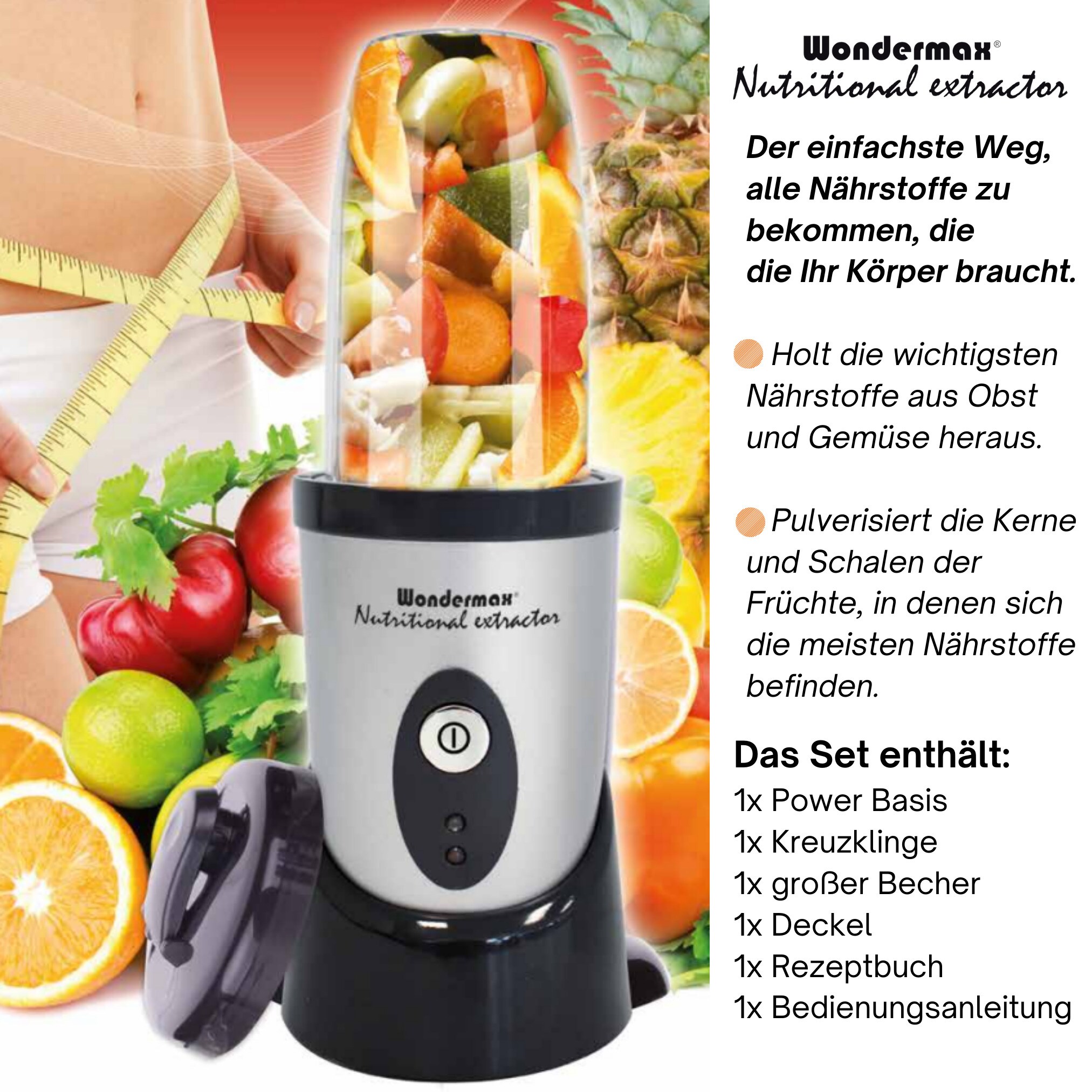 Best Direct® Standmixer - Nutritional Extractor - Smoothie Maker Wondermax