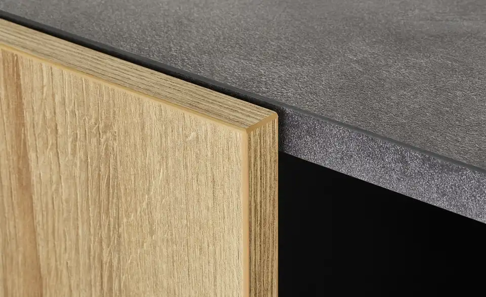 Aktenschrank Chiemsee 110 cm Steingrau, Eiche (Nachbildung)