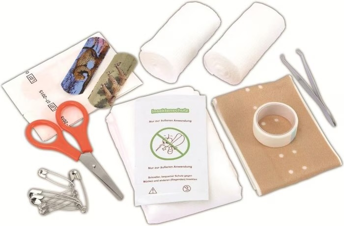 (32-tlg. Set) Verbandtasche Erste Hilfe Outdoor Reise Notfall Set - Rot