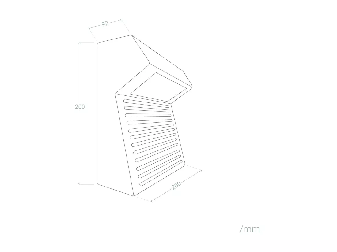 Applique Murale Extérieure LED 8W Ciment Sealy Gris Pierre