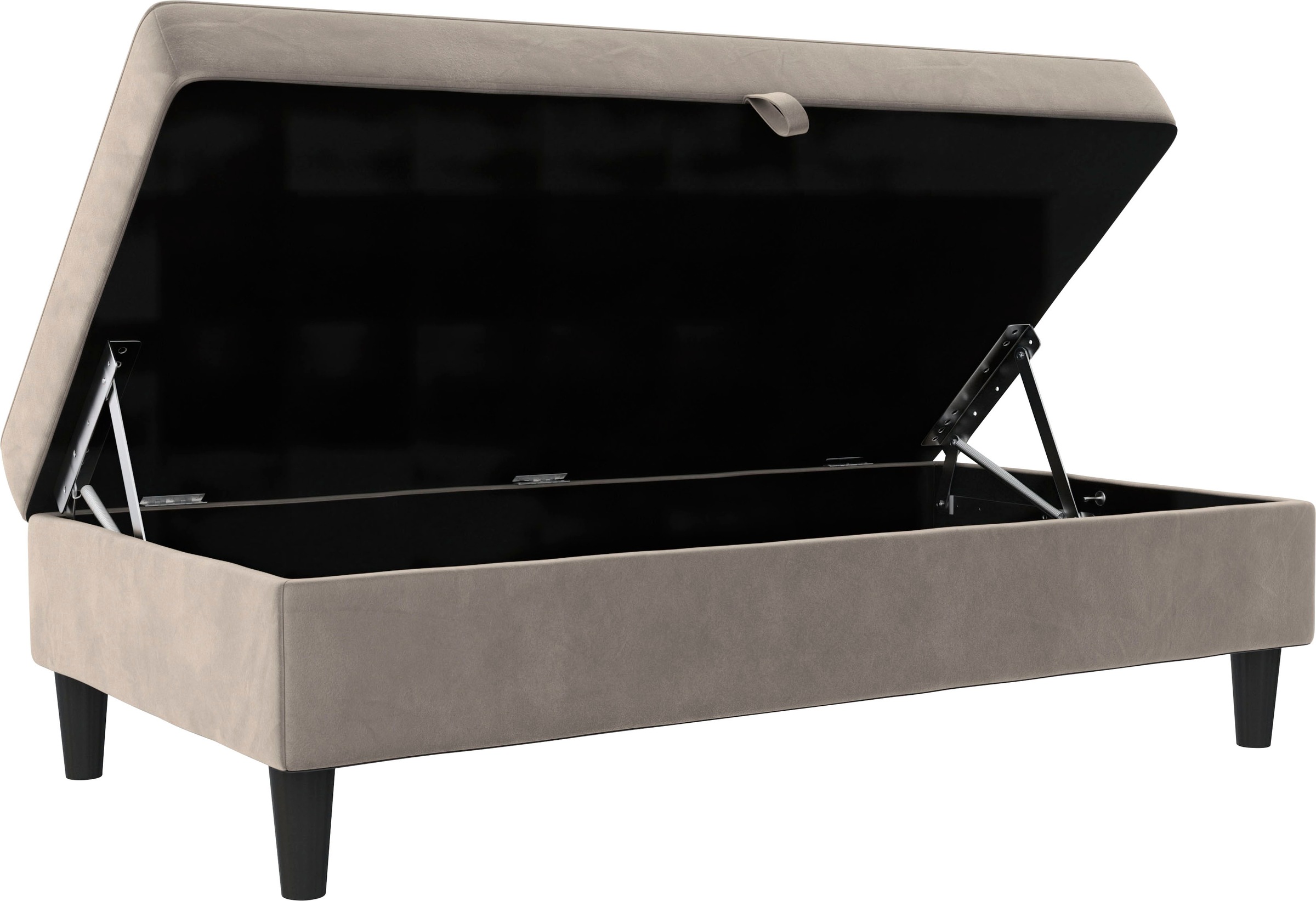 Dorel Home Stauraumhocker »Hartford« Polsterhocker mit Stauraum, frei im Raum stellbar, Sitzhöhe 43 cm