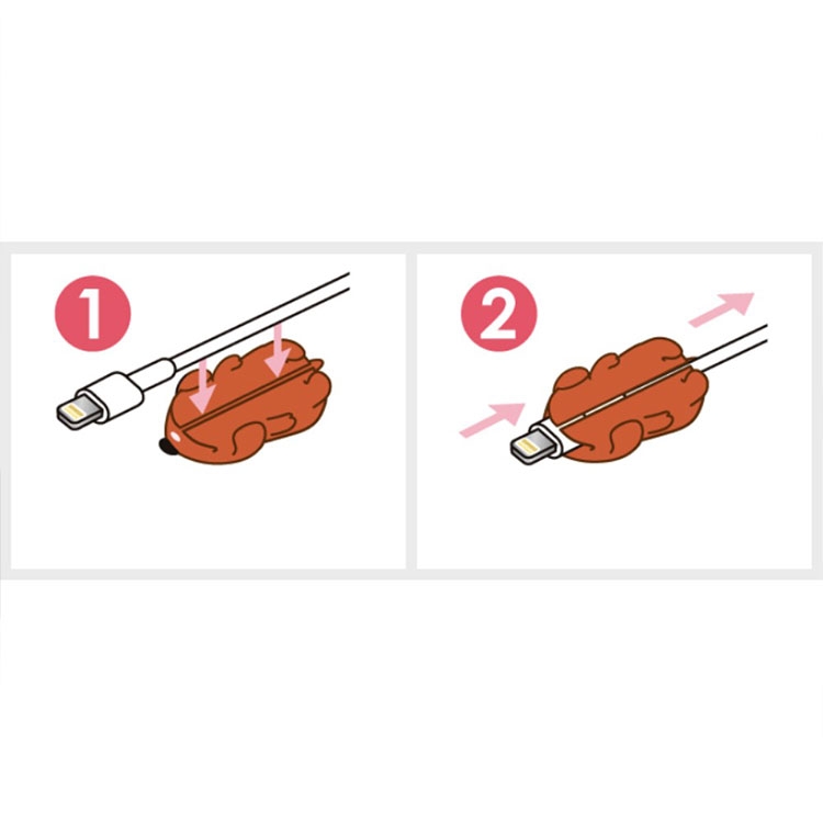 USB C / Lightning Kabel Bruchschutz / Halter / Kabelbeisser Clownfisch - Orange