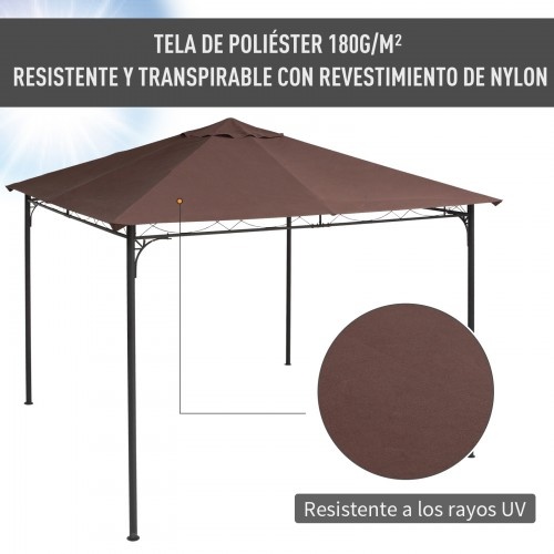 Cobertura para gazebo de jardim cor café
