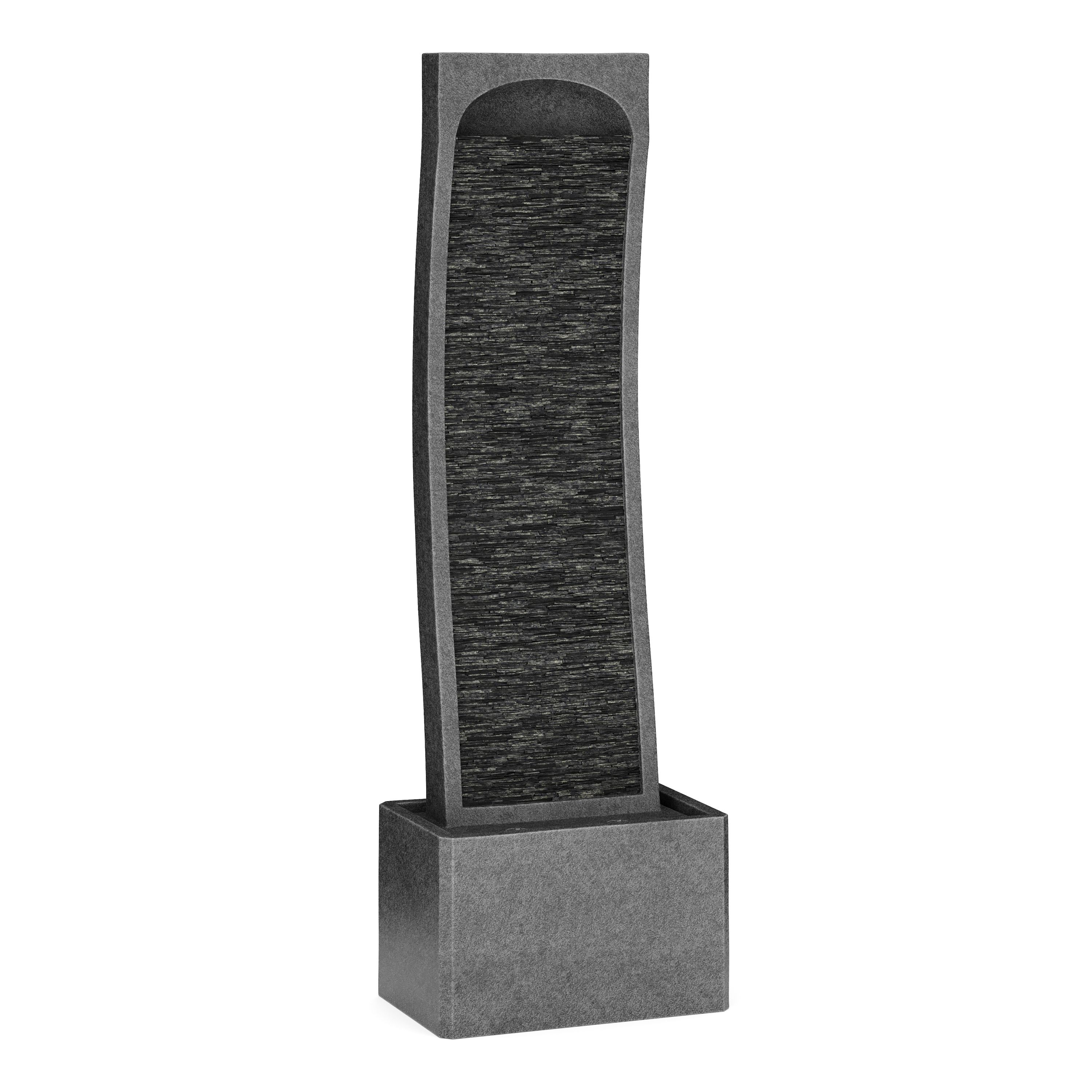 Brunnen Steinoptik mit LED 33 x 20 x 98 cm