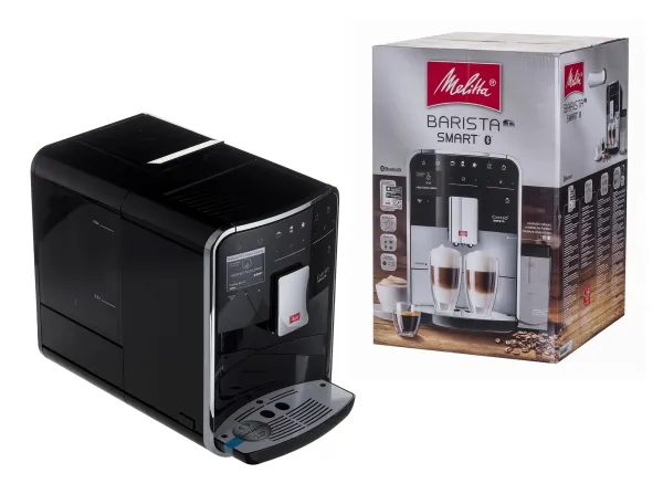 Melitta CAFFEO Barista T Smart F83/0-102 - Automatisk kaffemaskine med mælkeskummer - 15 bar - sort