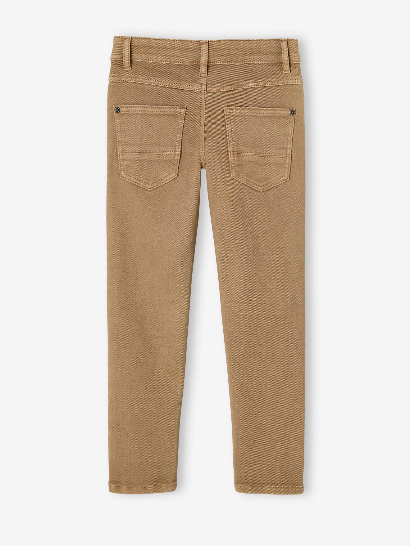 Calças MorphologiK Wide Slim Fit para meninos na cor chocolate