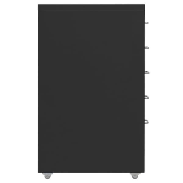 vidaXL Mobilt arkivskap svart 28x41x69 cm metall
