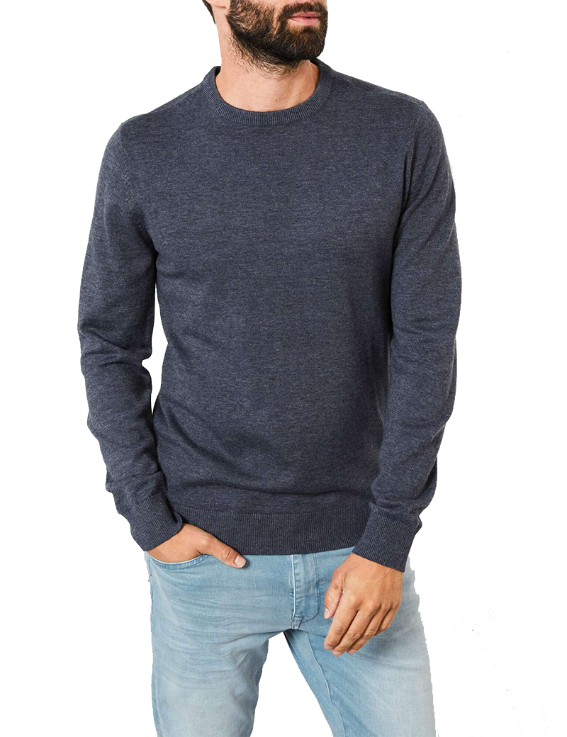 PETROL IND PULL EN TRICOT FIN RAVEN GREY