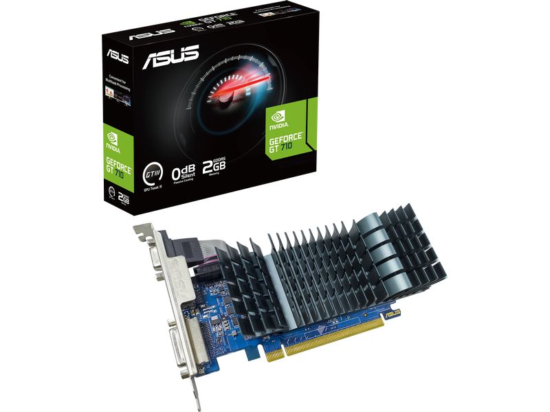 ASUS Grafikkarte GeForce GT 710 EVO 2 GB GDDR5 Entry Grafikkarte mit 2 GB GDDR5 Speicher