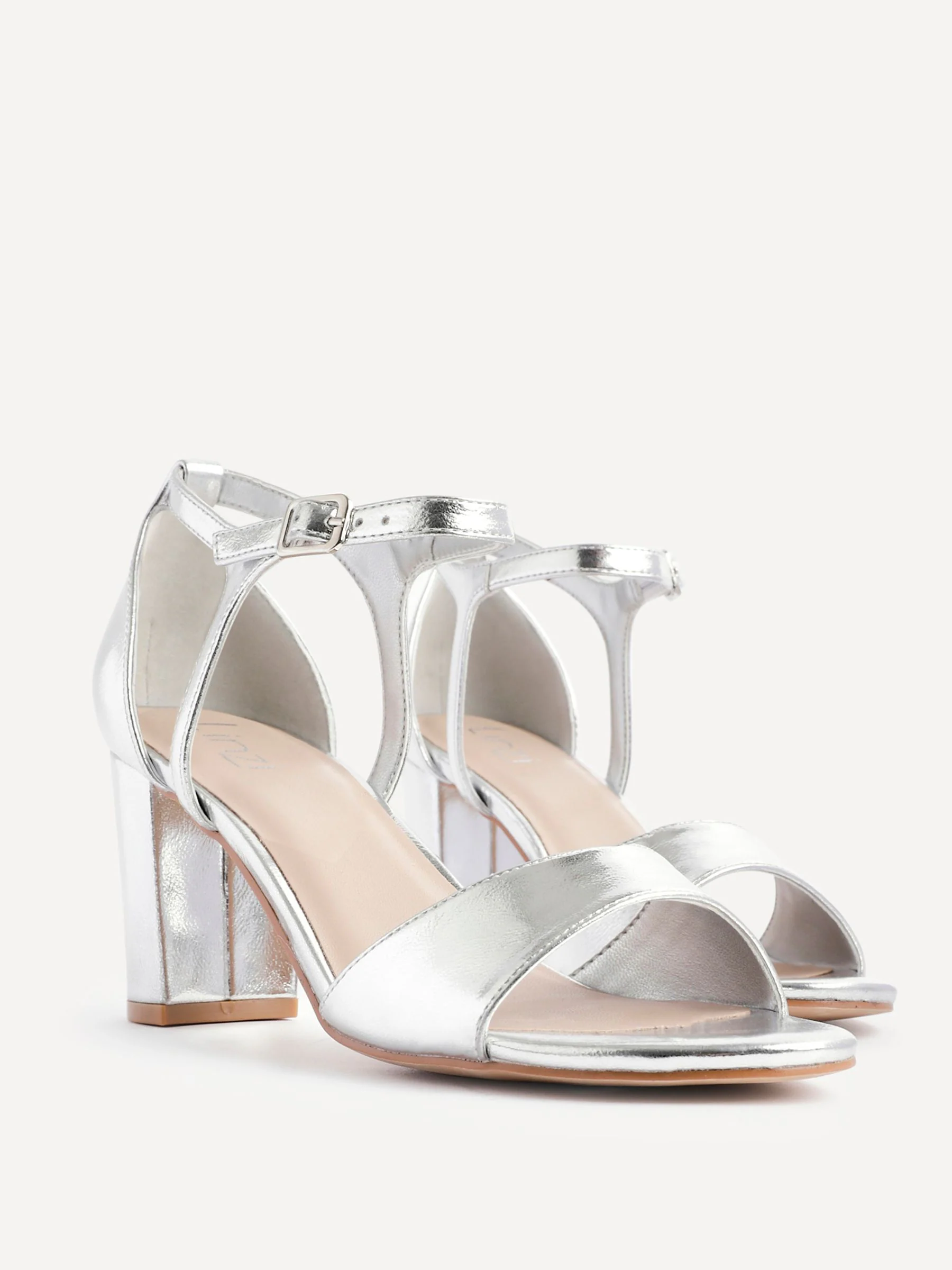 Zilver - Linzi Abby Closed Back Block Heel Sandals
