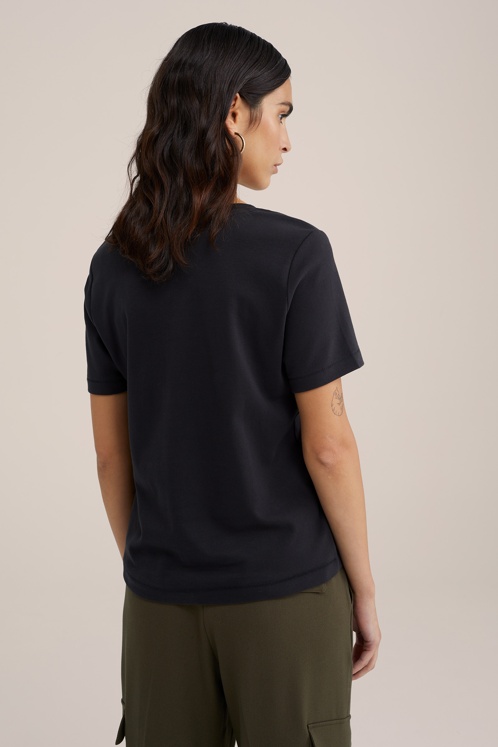 organic cotton T-shirt WE Studio Zwart