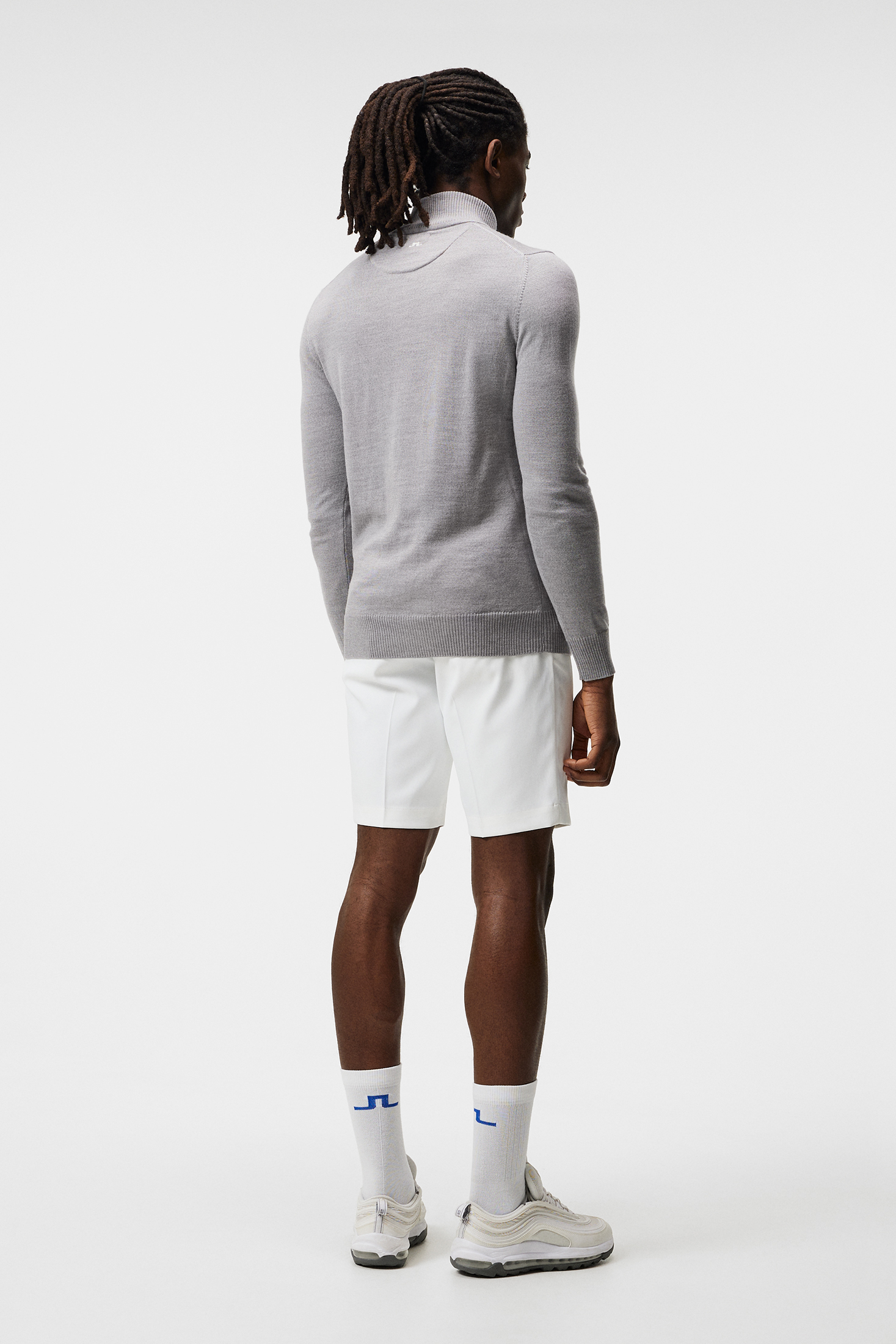 Kian Knitted Sweater Herre Grey Melange