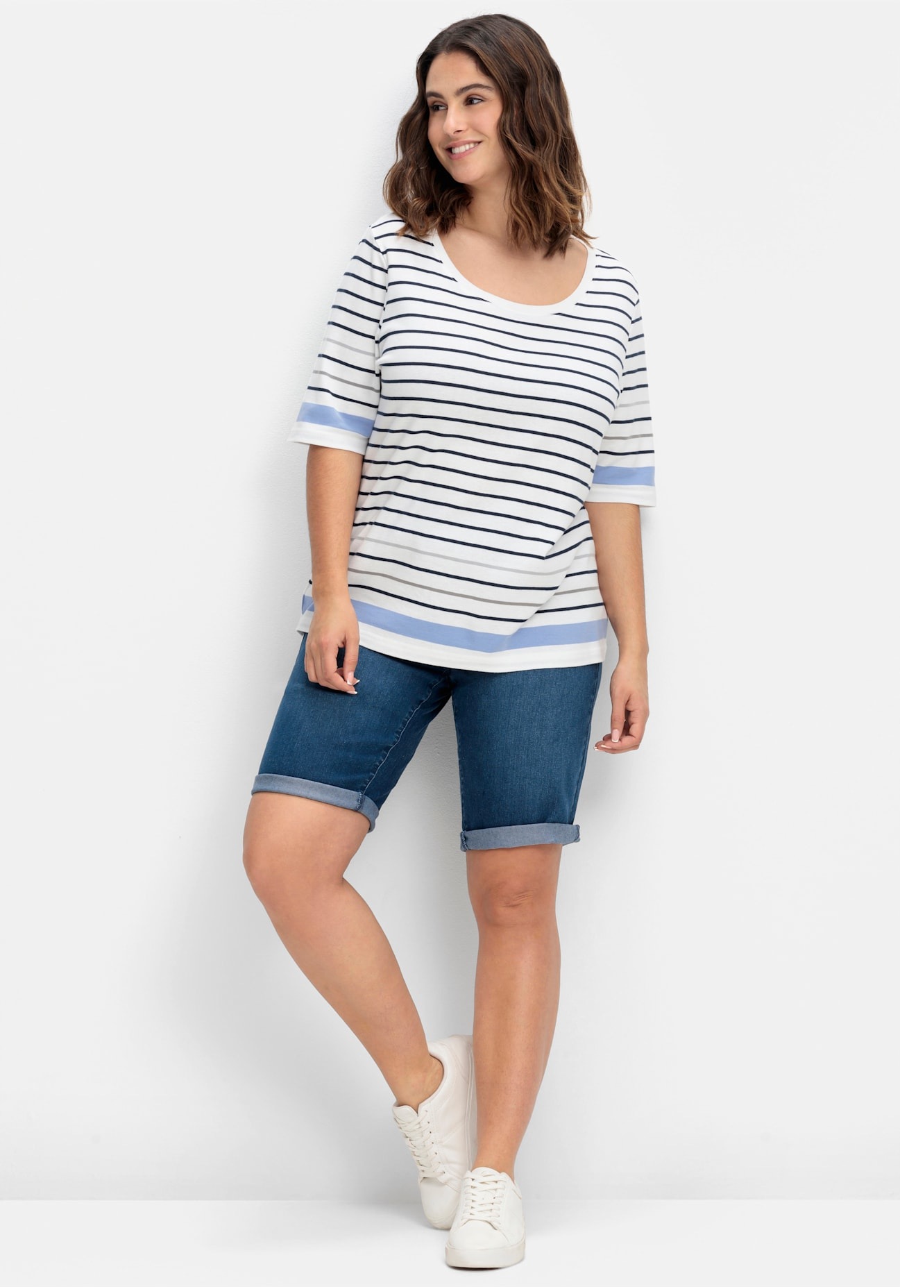 Sheego Jeansbermudas