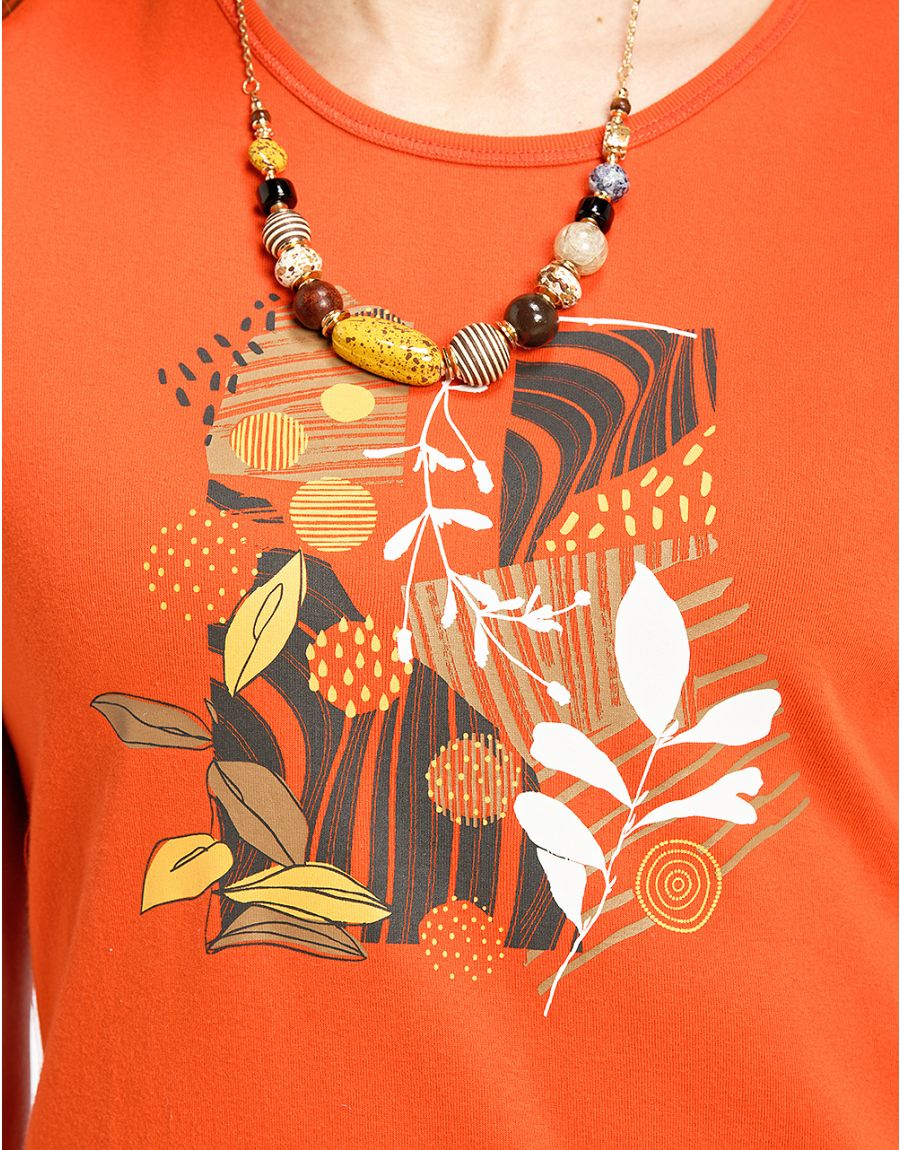T-shirt orange coton Bio