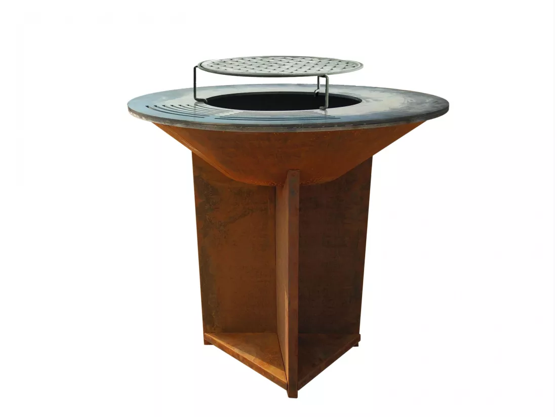 Barbecue brasero avec plaque d'acier de 100 cm
