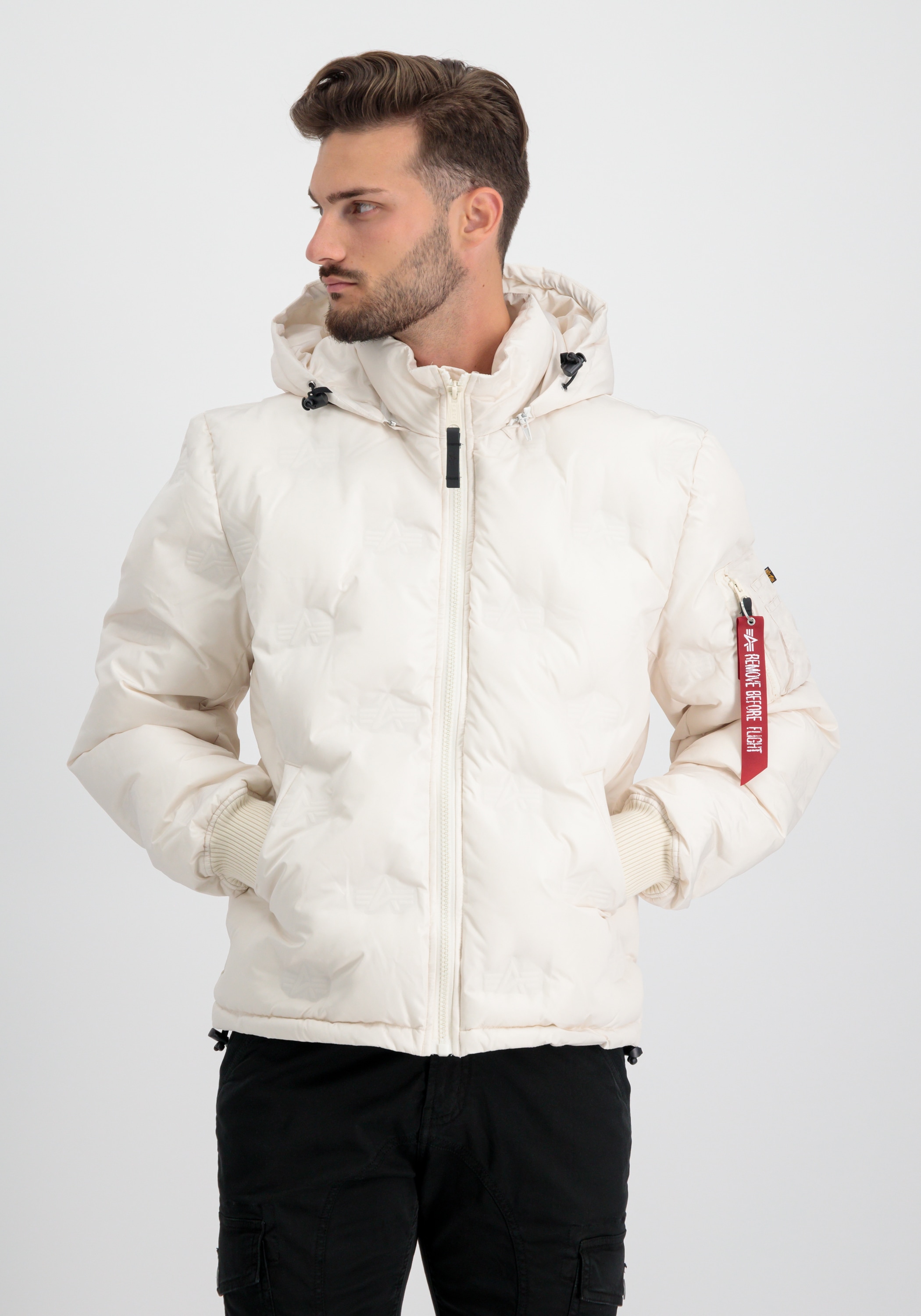 Alpha Industries Winterjacke »Hooded Logo Puffer«