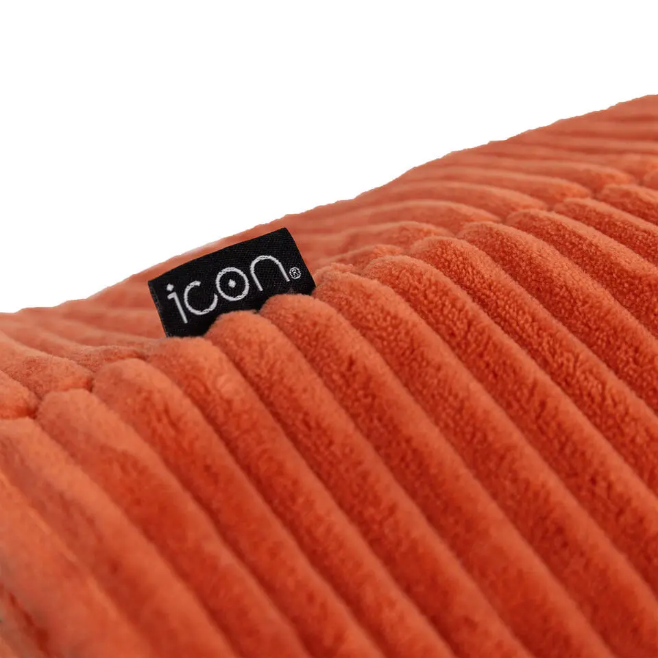 icon - Natalia Kinderzitzak Stoel met Poef - Ribfluweel - Terra-oranje