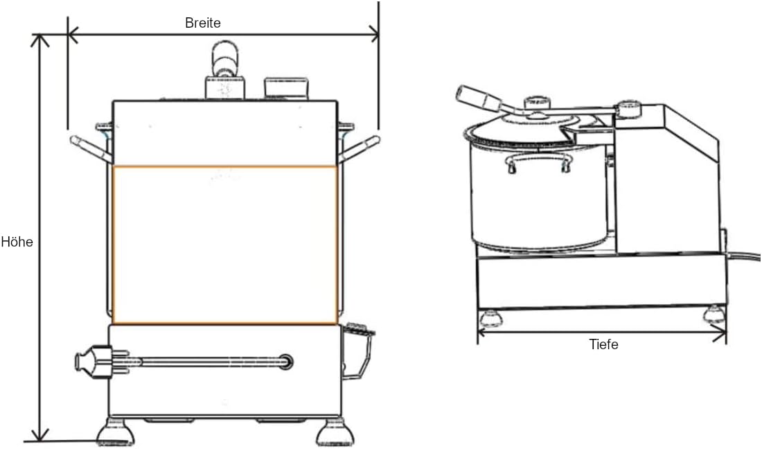 Kutter I 6L Tischkutter I Cutter für Wurst Gemüse Brot I Edelstahl I Vegetables Cutter I Profi-Kutter für Gastronomie