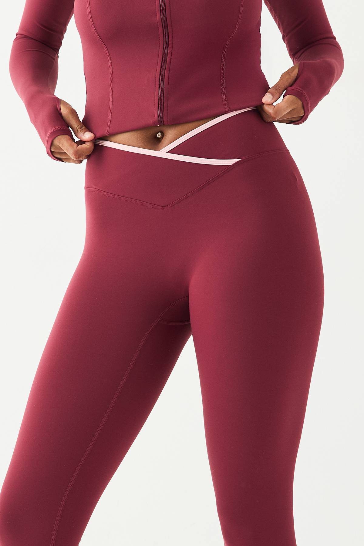 Legging DSGN Studio Sport à Taille Croisée avec Biais Contrastant